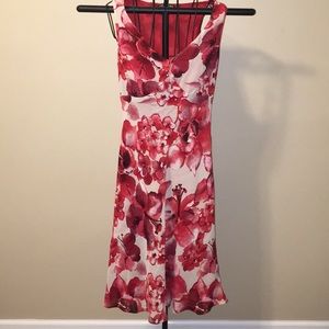 LILY Red sleeveless floral dress 6